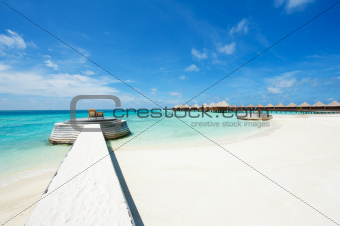 Water villas and jetty