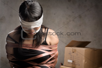 Woman being kidnapped