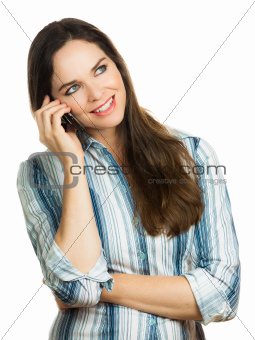 Business woman talking on the phone