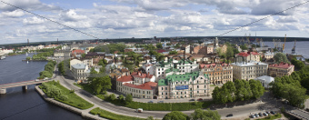 Panoramic view of town Vyborg