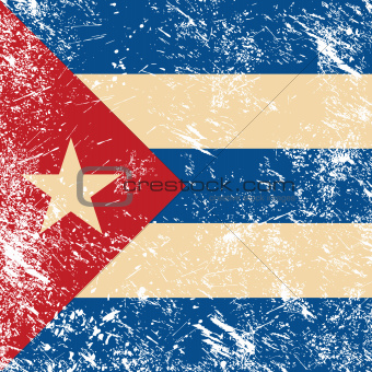 Cuba retro flag