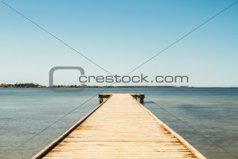 a empty old wooden pier