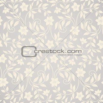 Seamless swirl floral background
