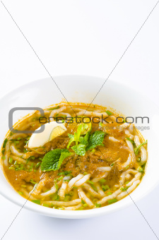 Malaysian famous food Asam Laksa