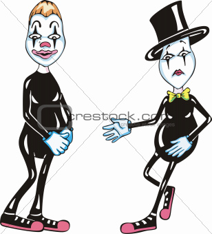 Two funny mimes