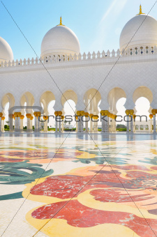 Detail of Sheikh Zayed Mosque in Abu Dhabi, United Arab Emirates