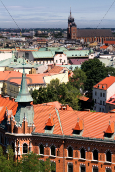 Krakow, Poland - July 14: The city views from the tower