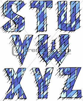 Set of initial letters STUVWXYZ