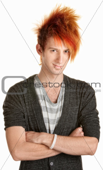 Young Punk Rocker with Folded Arms