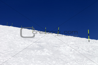 Ski trail on winter resort
