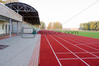 Athletics stadium running tracks football pitch 
