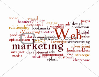 Web Marketing word cloud isolated