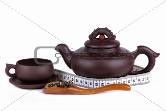  tea, cup, teapot and meter
