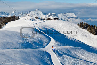 Skiing and Snowboarding in French Alps