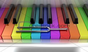 multicoloured piano