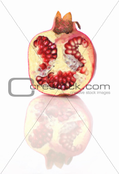 Cut of pomegranate