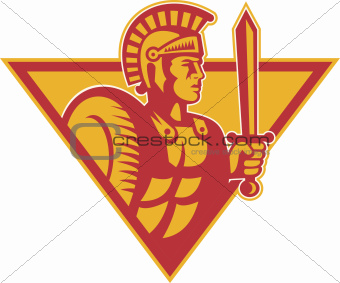 Roman Centurion Soldier With Sword And Shield
