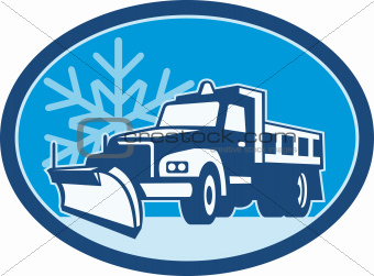Snow Plow Truck Retro 
