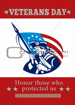 American Patriot Veterans Day Poster Greeting Card