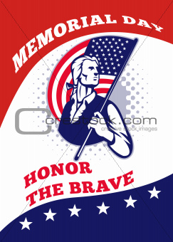 American Patriot Memorial Day Poster Greeting Card
