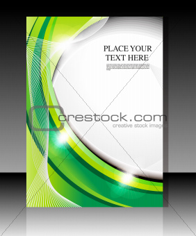 abstract glossy green falyer