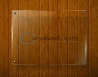 Wooden texture with glass framework.