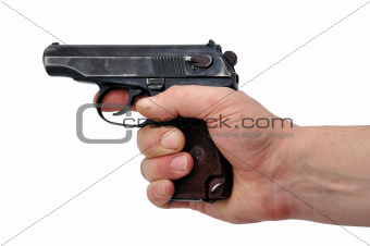  pistol in hand
