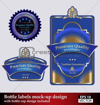 Bottle labels mock-up design
