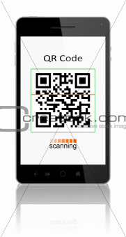 Qr code on smart phone