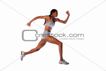 Fast running athlete  woman