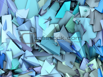 3d abstract fragmented pattern blue purple backdrop