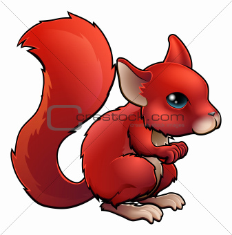 Red Cartoon Squirrel