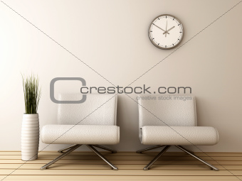 Waiting room with two chairs 