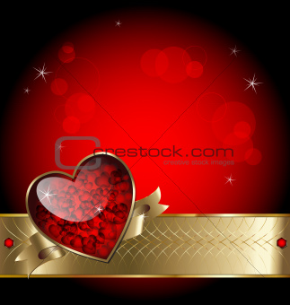Luxurious background with heart