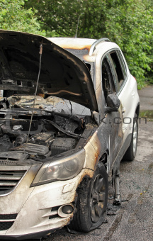 car set on fire