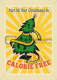 Calorie Free Christmas Tree Tape Measure
