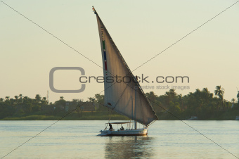 Traditional felluca on River Nile