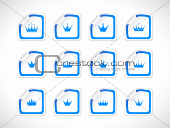 Stickers with icons. Vector.