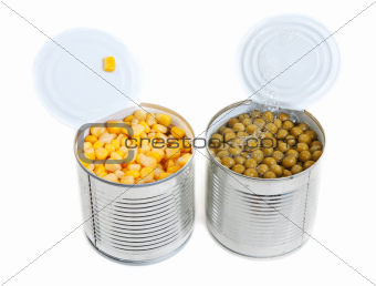 Two open Aluminium cans