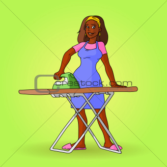 African Housewife Vector