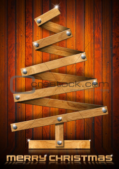 Wooden and Stylized Christmas Tree
