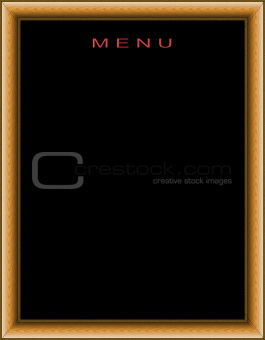 Empty menu board cutout