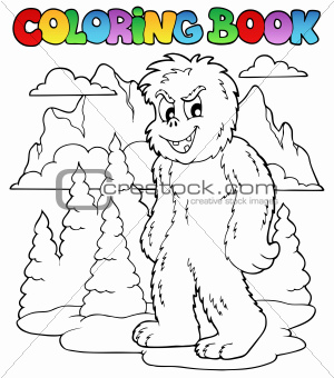 Coloring book with yeti 1