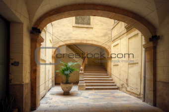 courtyard of old spanish home