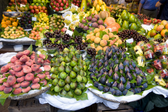 fresh fruit at the greengrocer