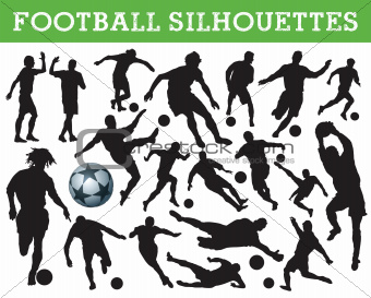 Football silhouettes