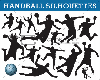 Handball silhouettes