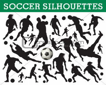 Soccer silhouettes