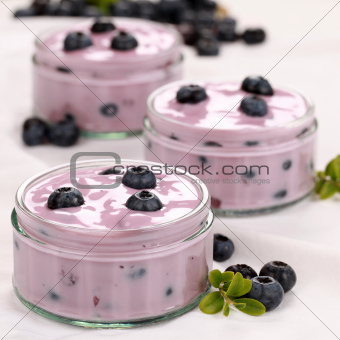 Yogurt with blueberries