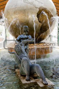 Fountain "the globe"in Valladolid